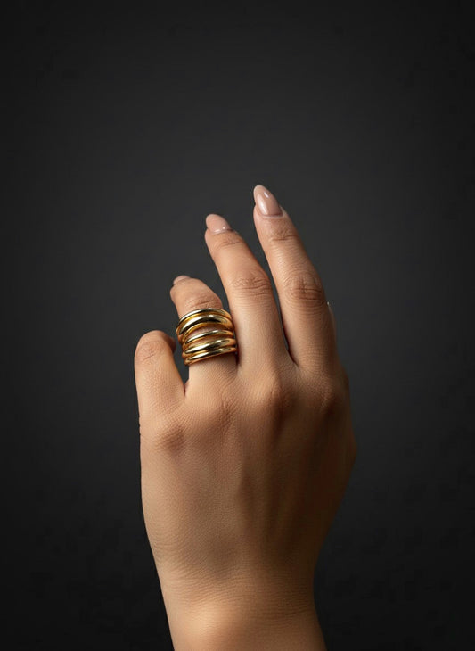 Bold Coiled Ring