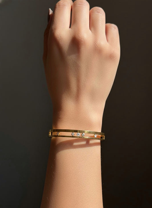 Celeste Crystal Bar Cuff